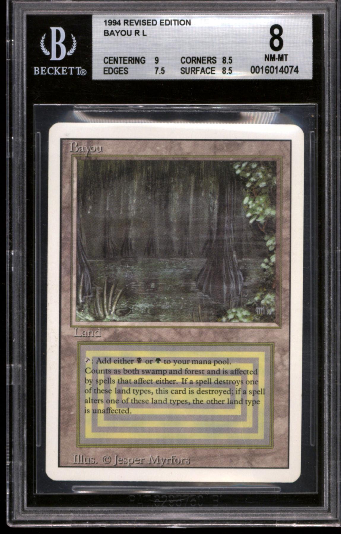 Magic the Gathering 3rd Edition Revised Bayou BGS 8 (9 8.5