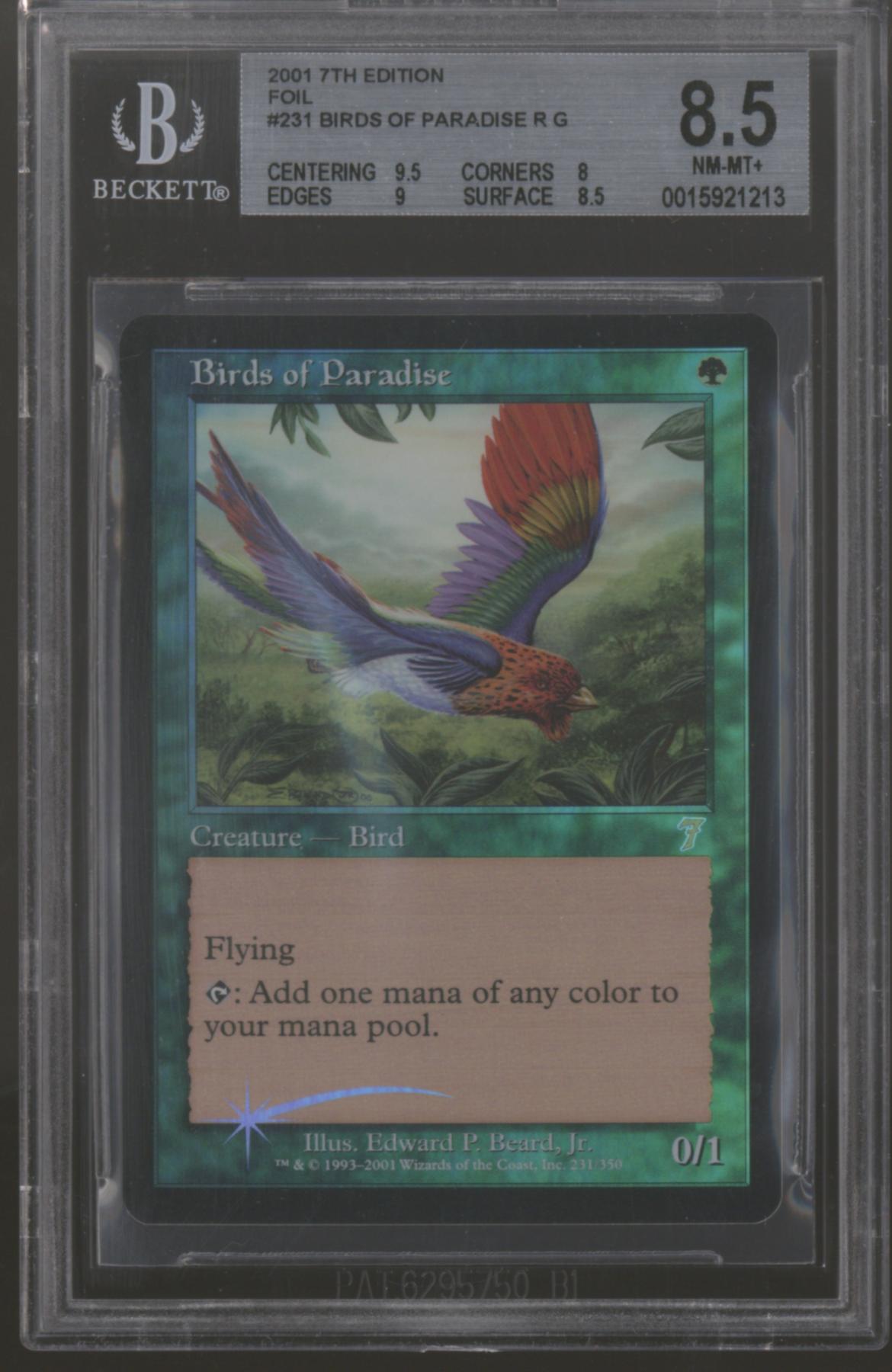 Magic the Gathering 7th Edition Seventh Ed FOIL Birds of Paradise 