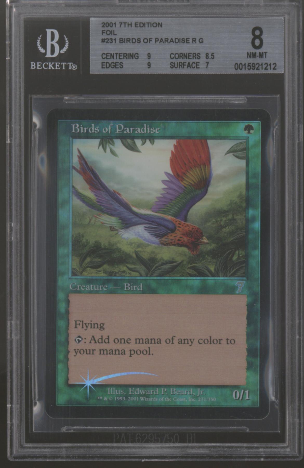 Magic the Gathering 7th Edition Seventh Ed FOIL Birds of Paradise