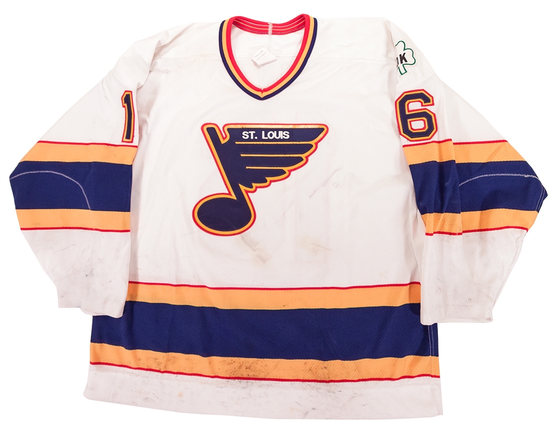 Brett Hull Game Worn St. Louis Blues Jersey from 1989-90 Season Hockey ...