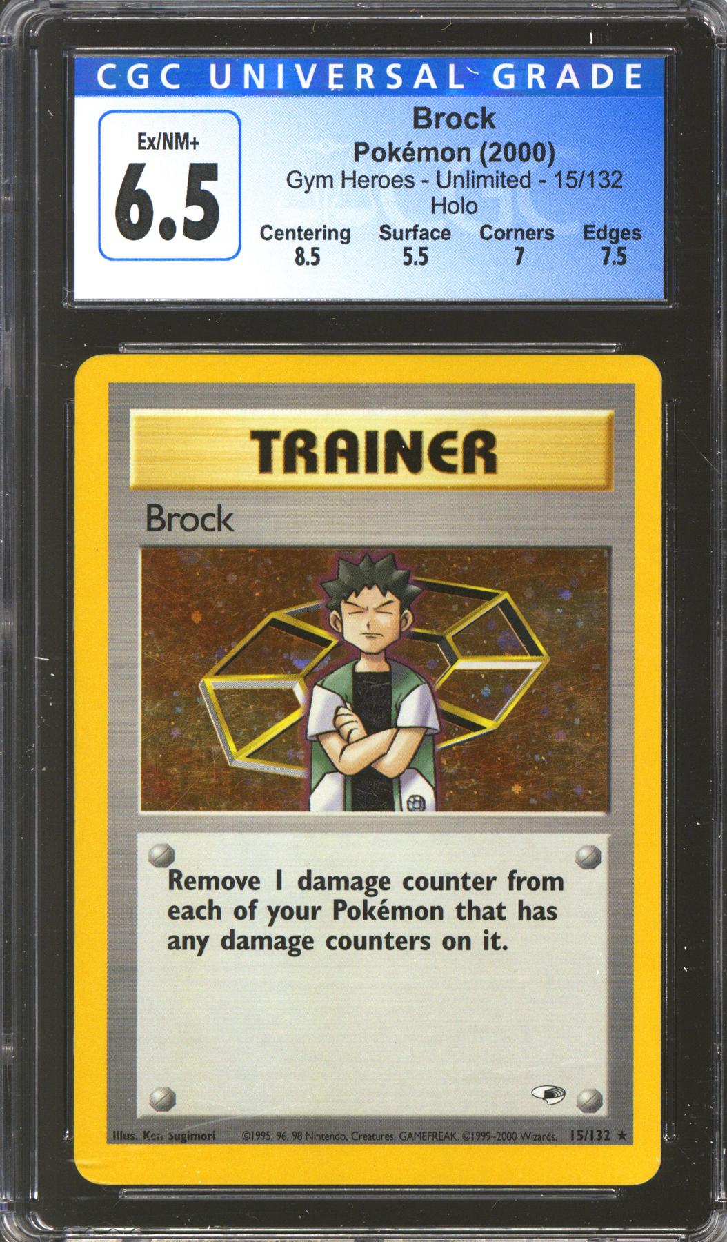 Pokemon Gym Heroes Brock 15/132 CGC 6.5 subs | DA Card World