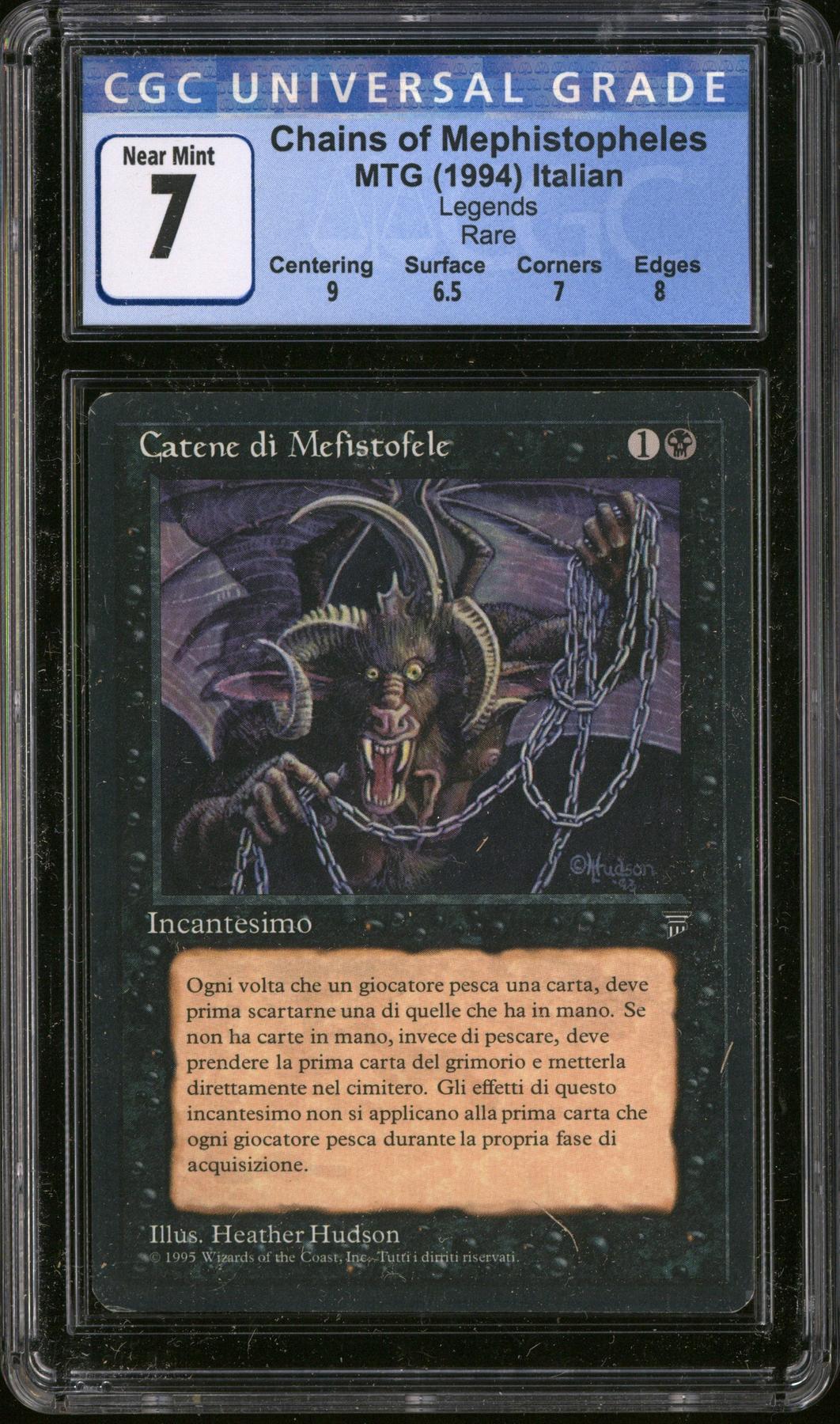 Magic the Gathering Legends ITALIAN Chains of Mephistopheles CGC 7