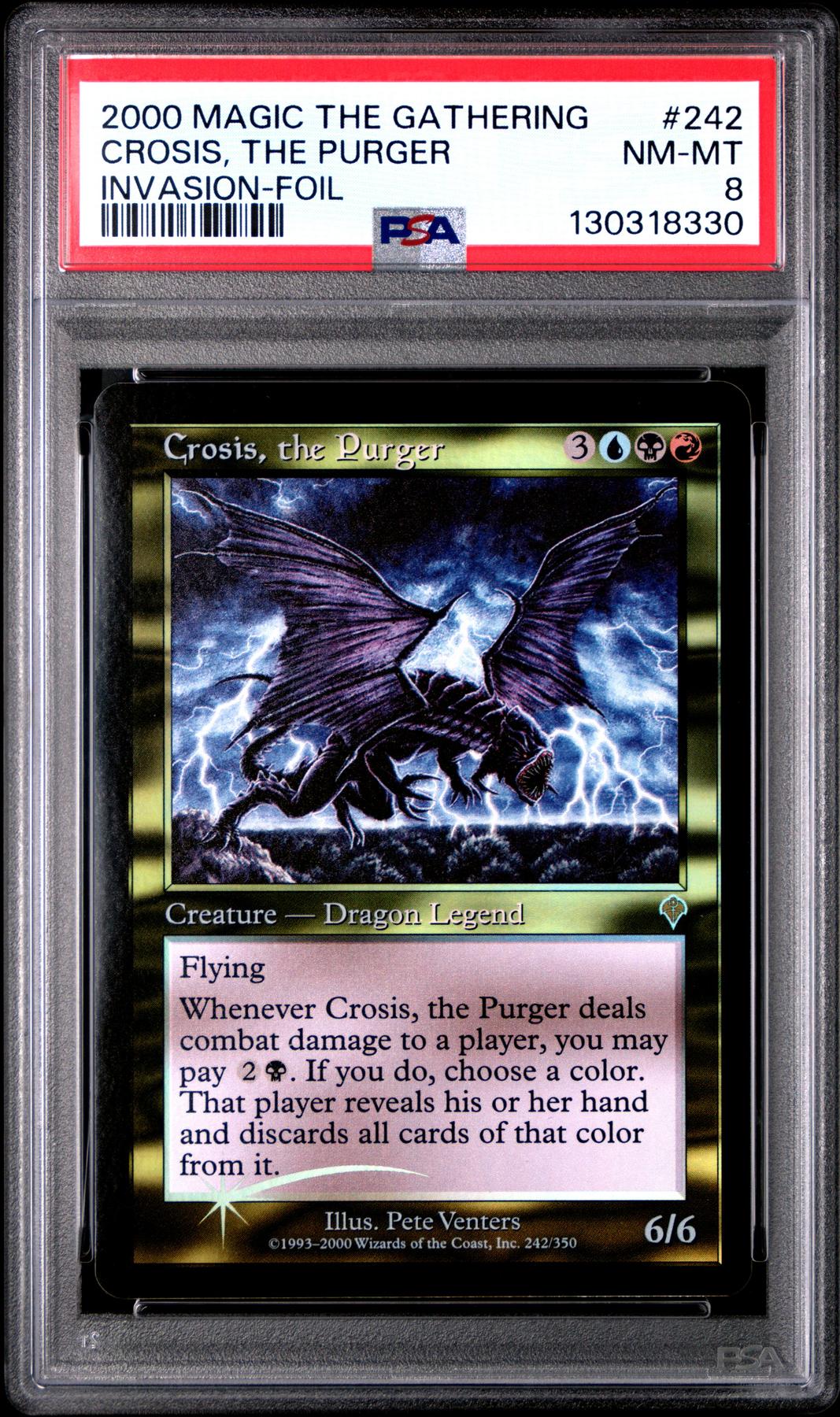 Magic the Gathering Invasion FOIL Crosis, the Purger PSA 8 NEAR