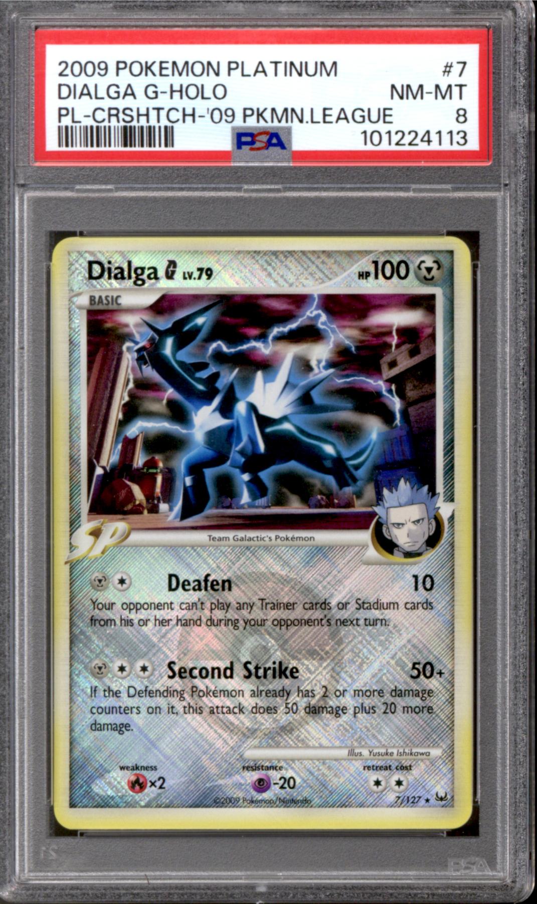 Pokemon Platinum League Promo Cross-Hatch Reverse Holo Foil Dialga G 7/127 PSA 8 | DA Card World Pokemon Platinum League Promo Cross-Hatch Reverse Holo Foil Dialga G 7/127 PSA 8 | DA Card World