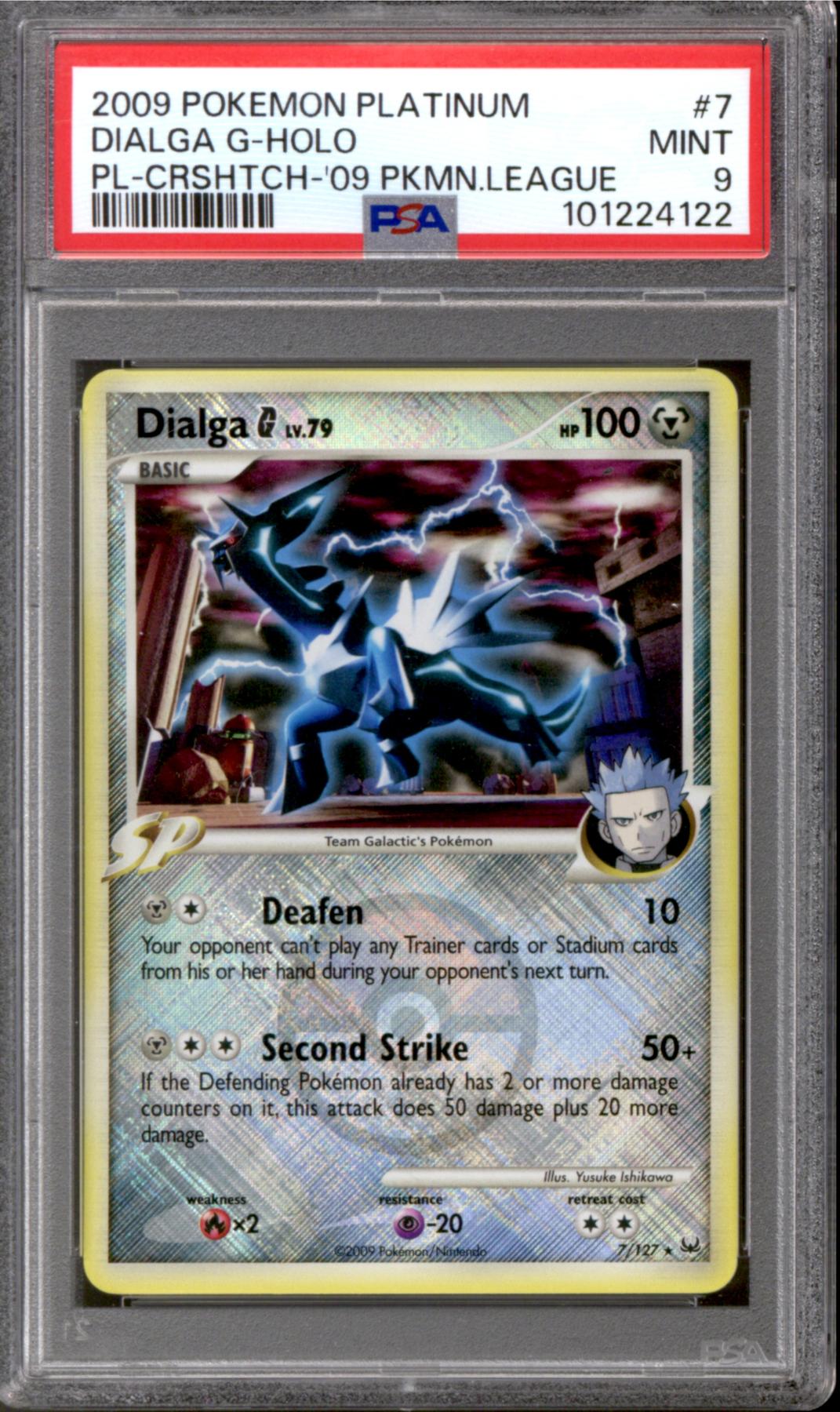 Pokemon Platinum League Promo Cross-Hatch Reverse Holo Foil Dialga