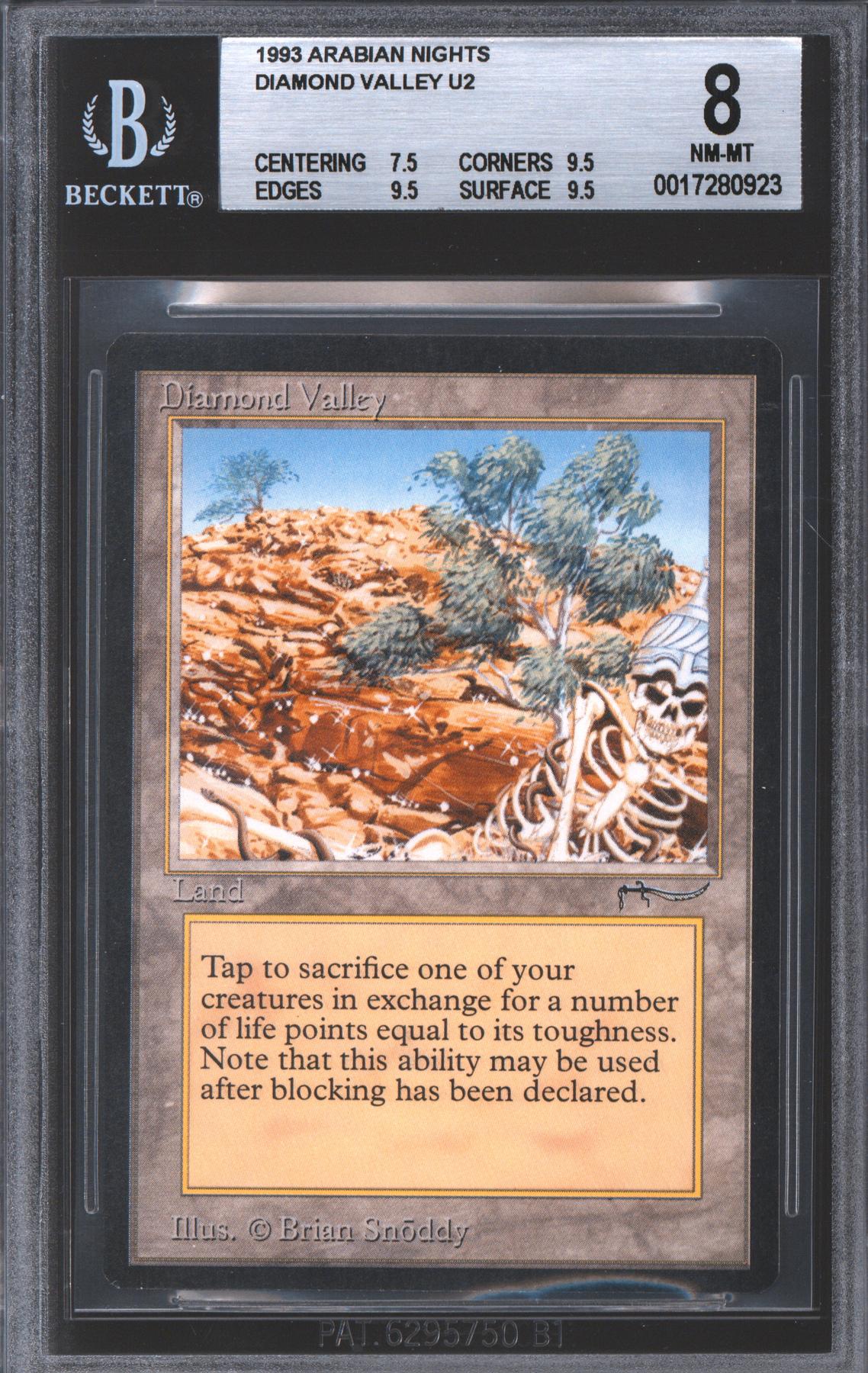 Magic the Gathering Arabian Nights Diamond Valley BGS 8 (7.5, 9.5