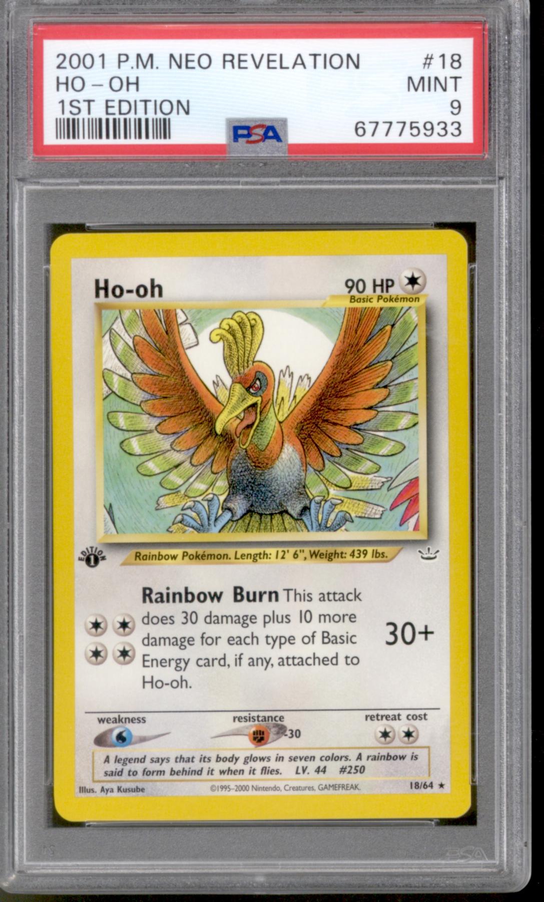 Ho-Oh top 1st Edition PSA 9