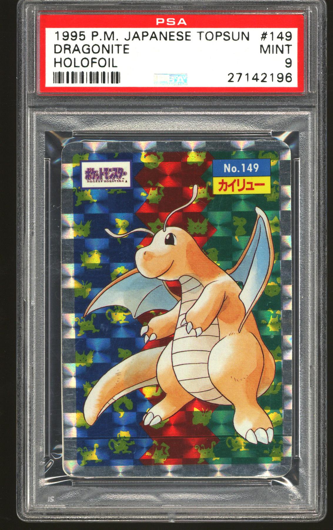 Pokemon 1995 Japanese Topsun Dragonite 149 HOLOFOIL PSA 9 | DA Card World Pokemon 1995 Japanese Topsun Dragonite 149 HOLOFOIL PSA 9 | DA Card World