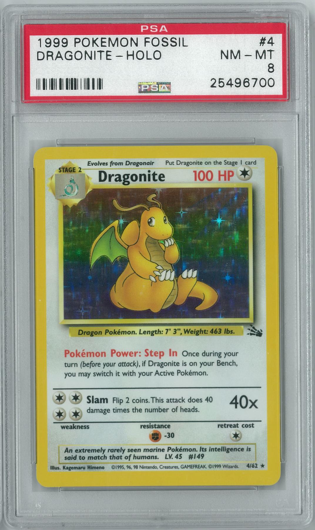 Pokemon Fossil Dragonite 4/62 PSA 8 | DA Card World