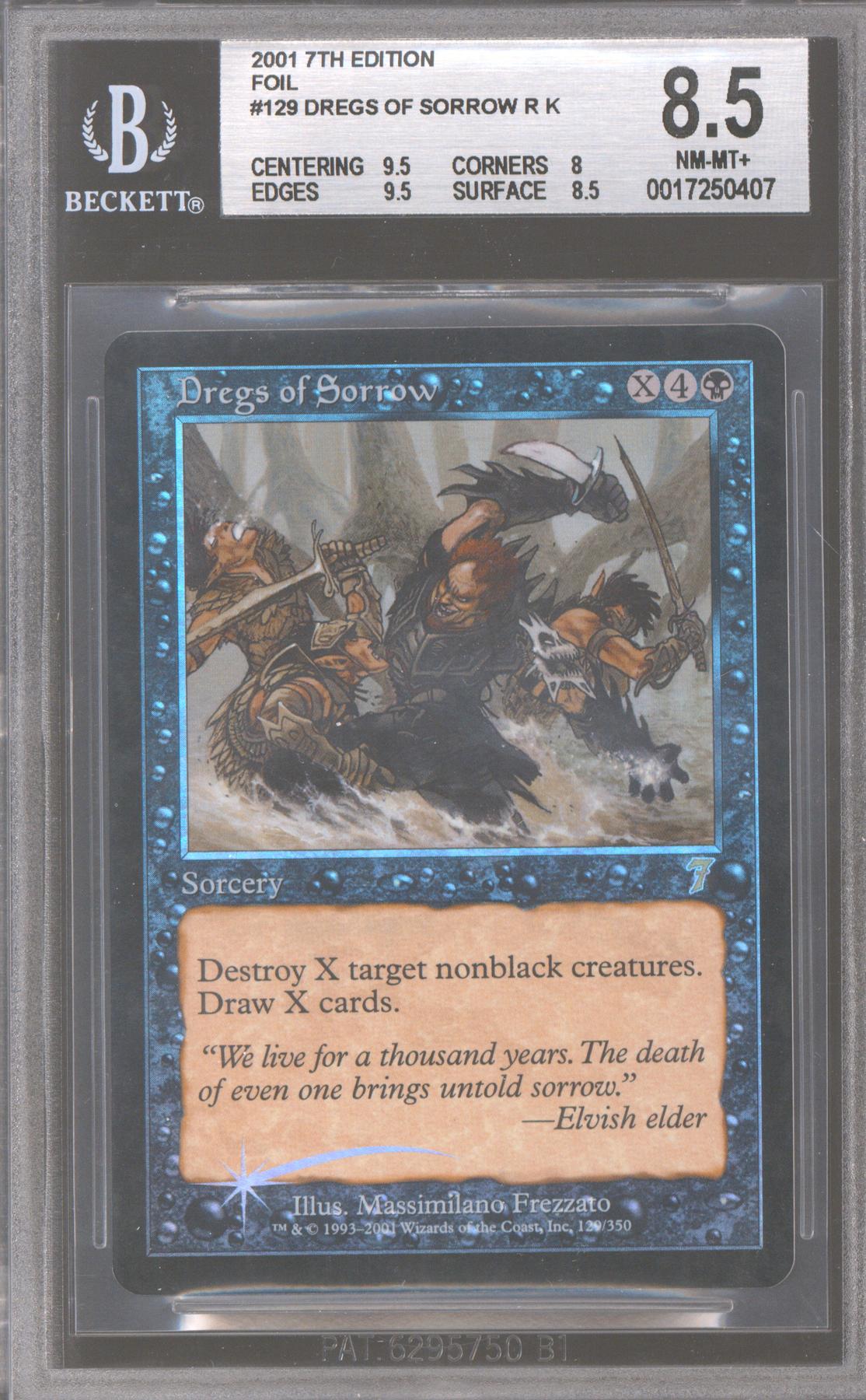 Magic the Gathering 7th Edition Seventh Ed FOIL Dregs of Sorrow