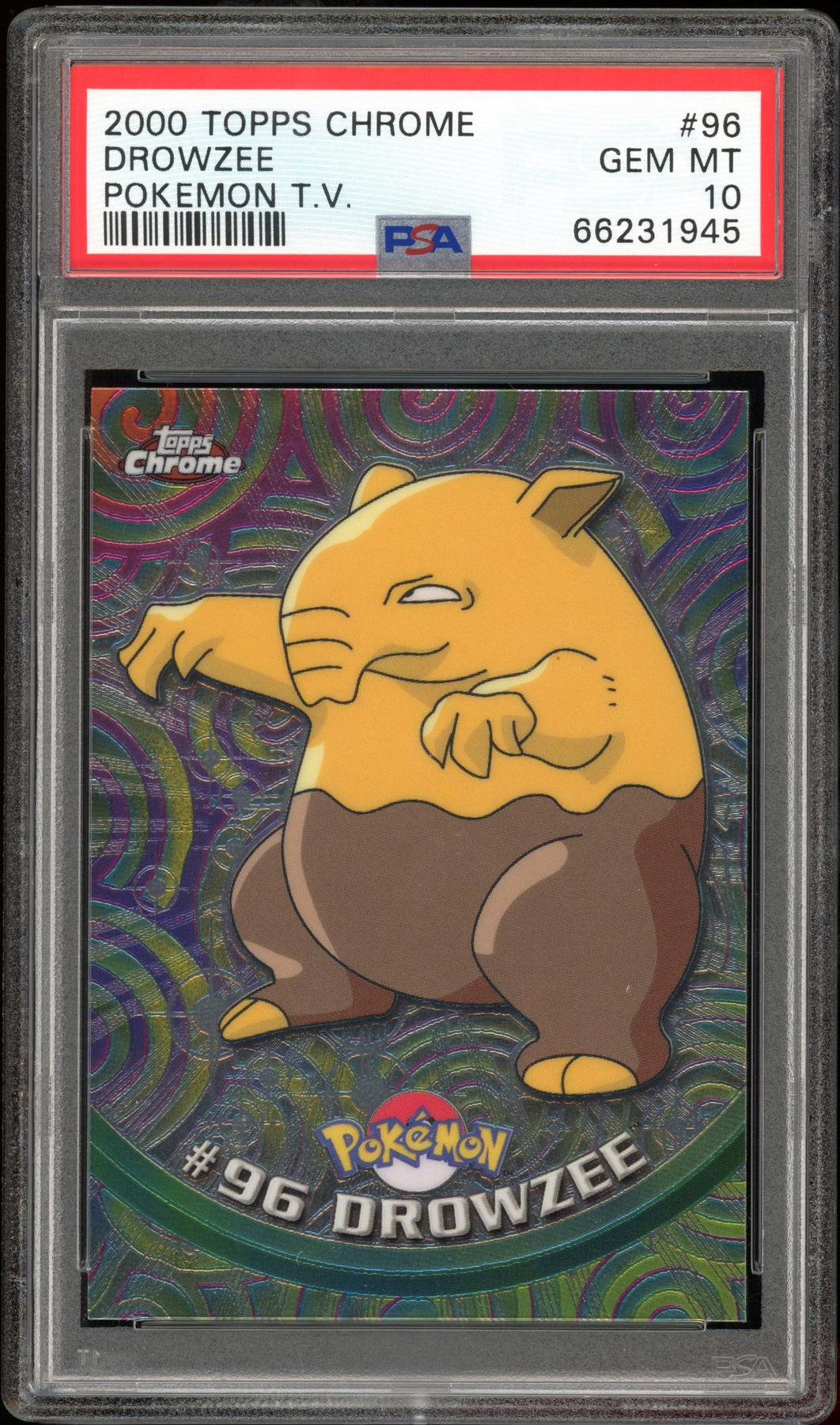 Pokemon Topps Chrome Drowzee Psa Da Card World