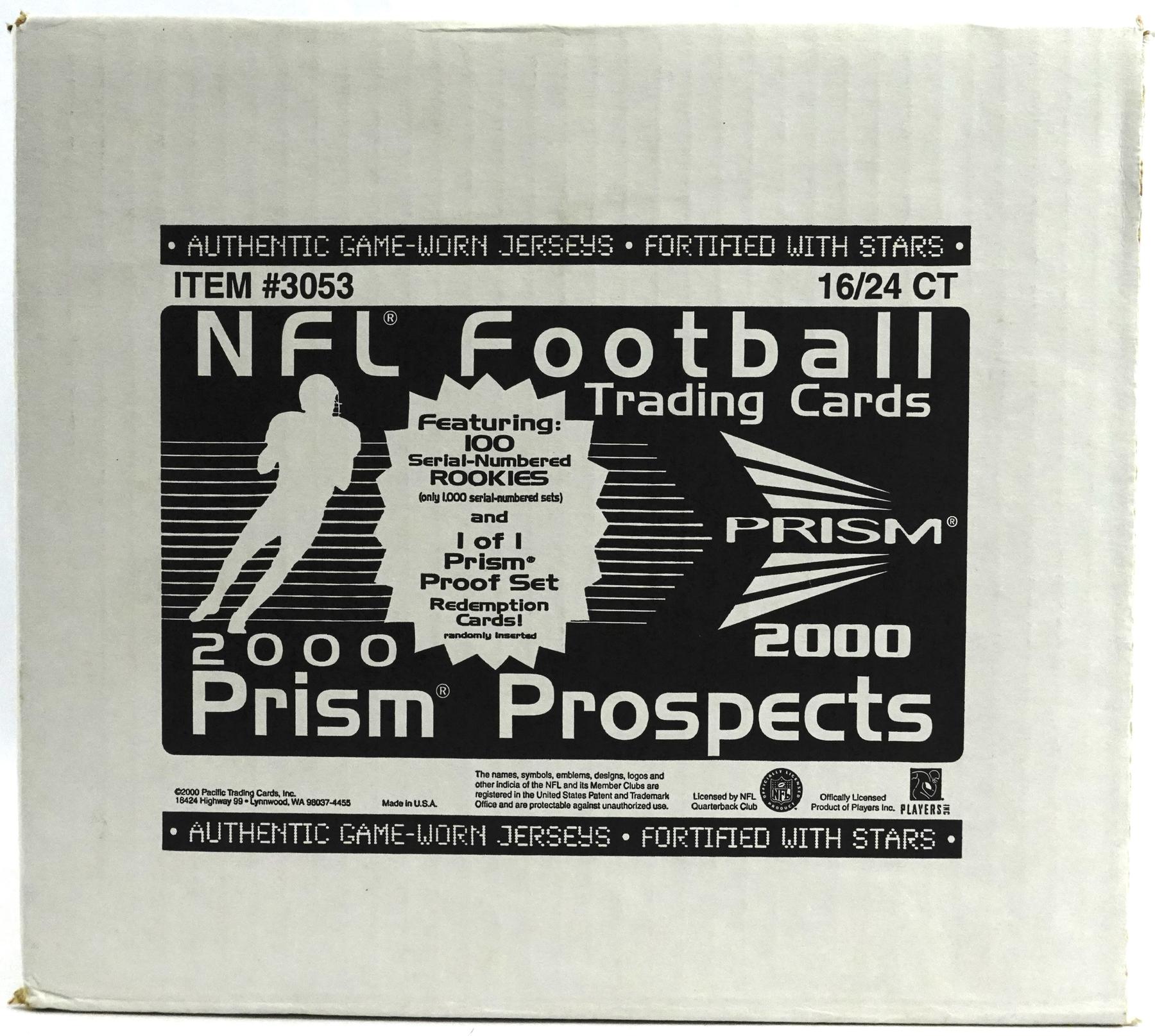 2000 Pacific Prism Prospects Football Hobby 16Box Case DA Card World