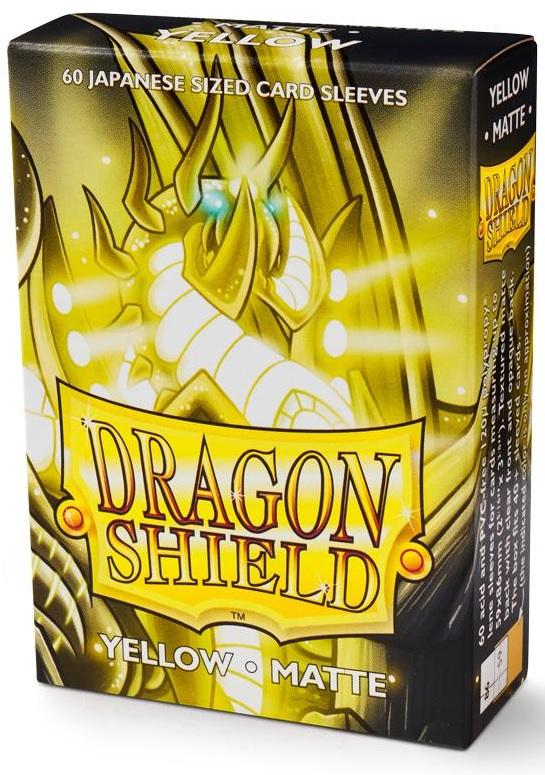 Dragon Shield Japanese Matte Yellow 60ct Size Sleeves protectors yugioh vanguard 