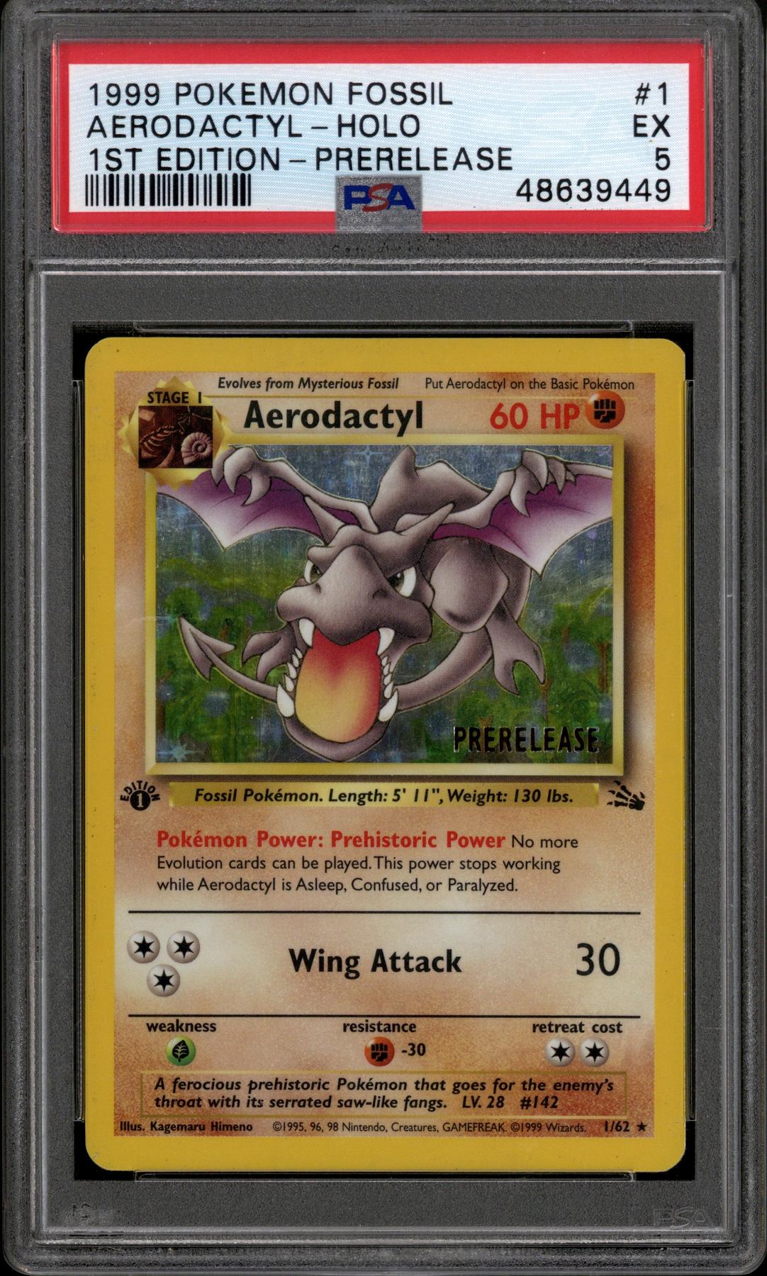 Aerodactyl Artwork 1st Edition Fossil Booster Packs Empty 