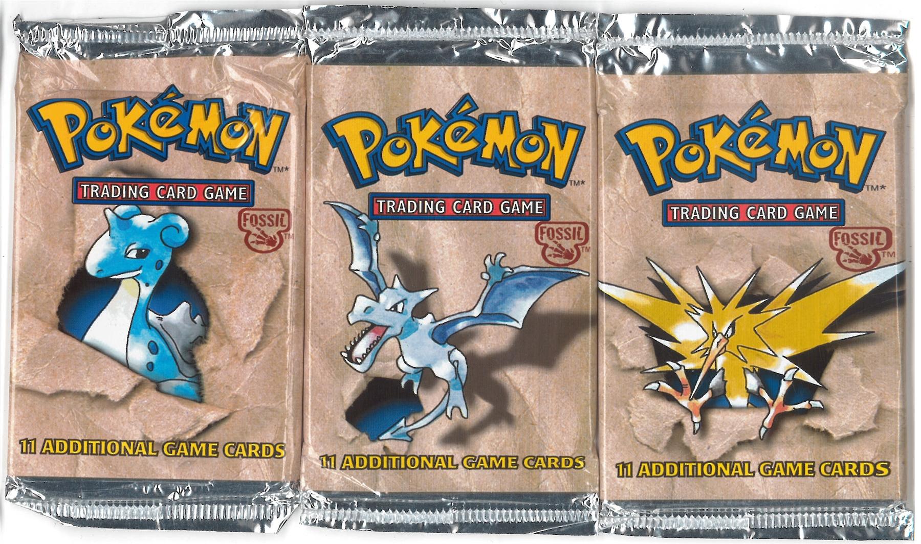 Pokemon Fossil Unlimited Booster Pack Aerodactyl Art UNSEARCHED