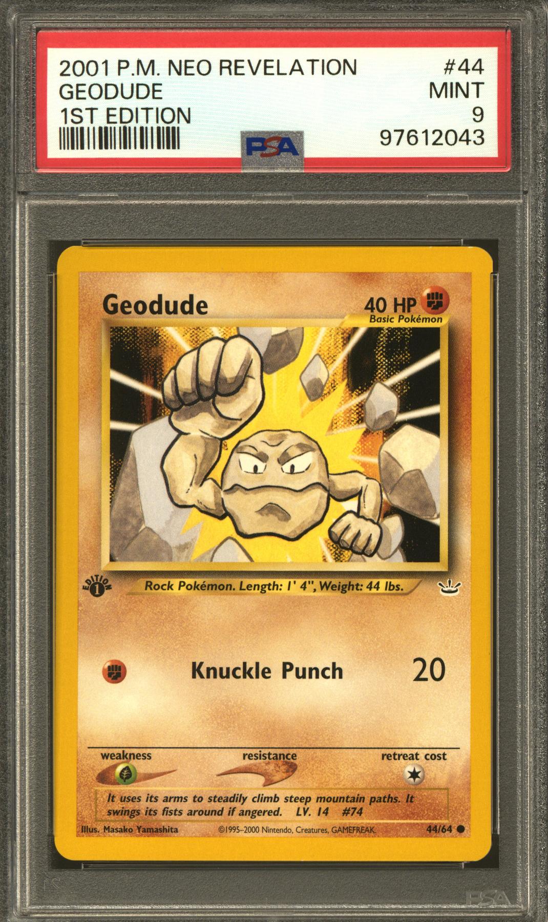 Pokemon Single Card NEO REVELATION (1st Edition) - 44/64 : Geodude