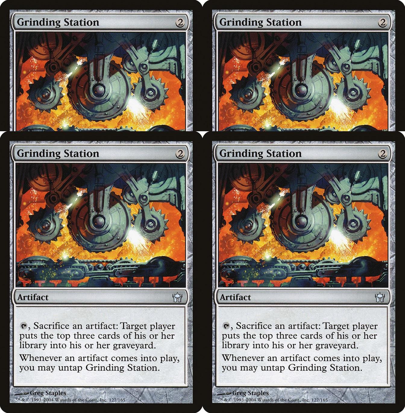 Magic the Gathering Fifth Dawn PLAYSET 4x Grinding Station