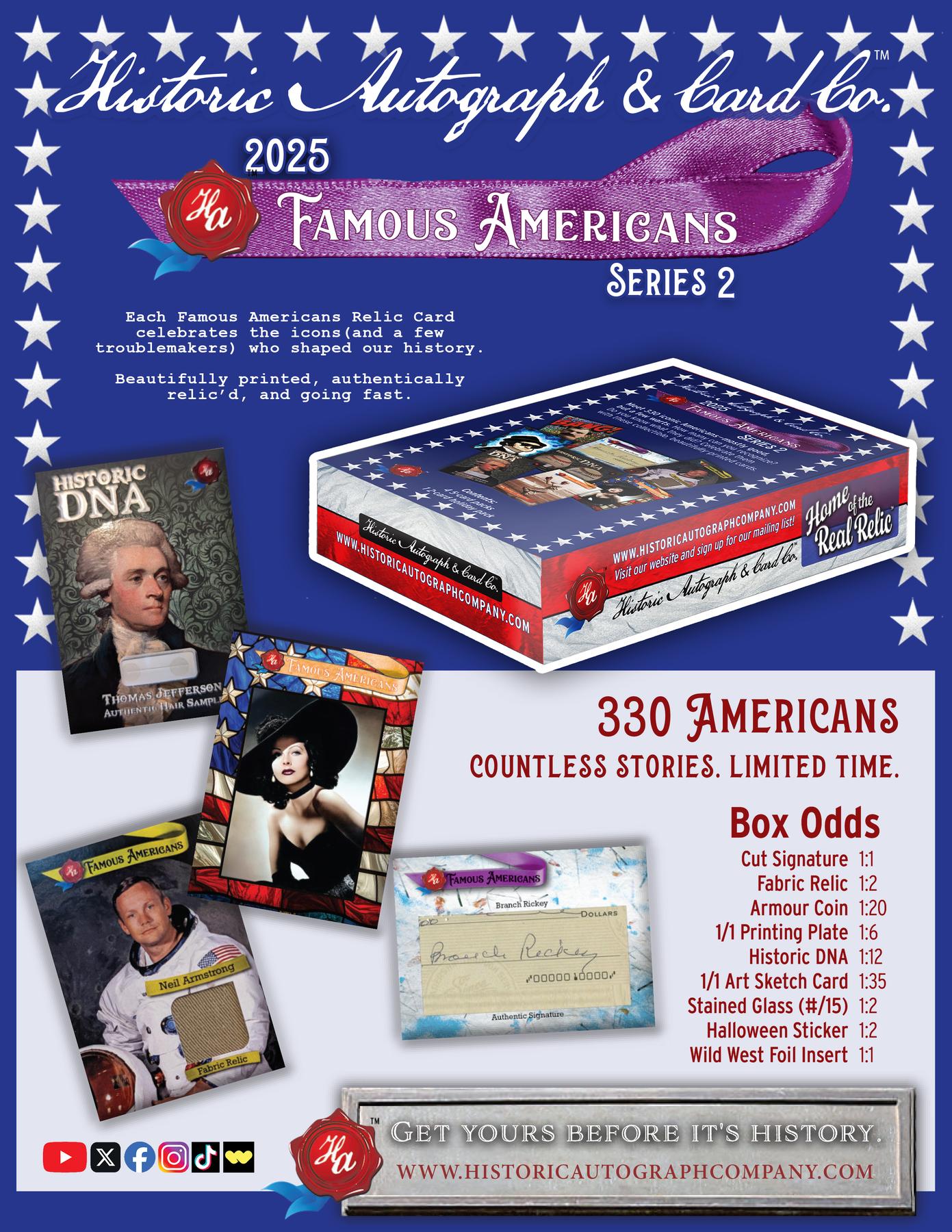 【美品】人の用い方　Educating the Successor Famous Americans Series 2 Hobby Box (Historic Autographs 2025