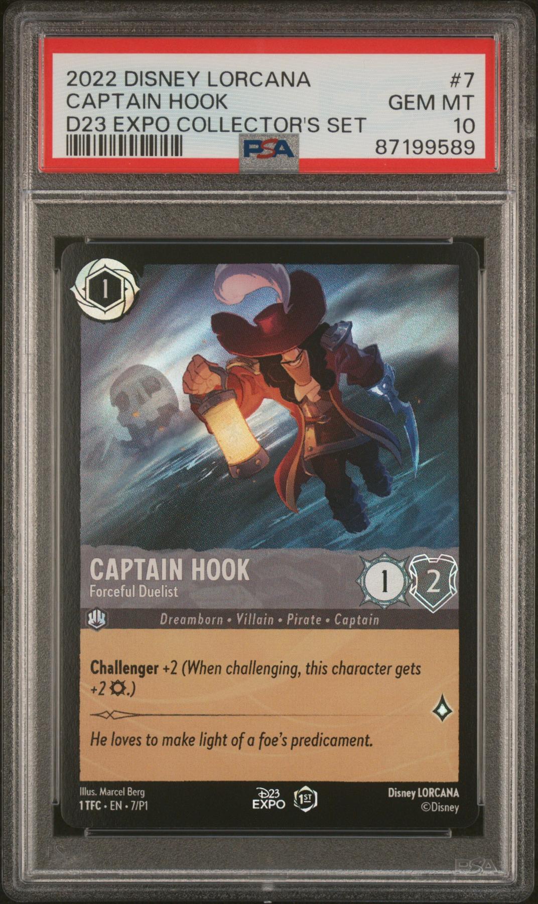 Disney Lorcana EN 7/P1 2022 D23 Expo Captain Hook Forceful Duelist