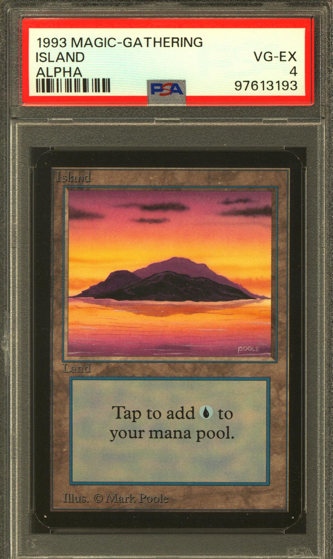 Magic the Gathering Alpha Island PSA 4 MODERATELY PLAYED MP | DA