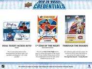 Image for 2019/20 Upper Deck Credentials Hockey Hobby Box (Reed Buy)