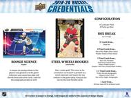 Image for 2019/20 Upper Deck Credentials Hockey Hobby Box (Reed Buy)