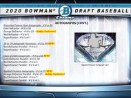 Image for 2020 Bowman Draft Baseball Hobby Jumbo Box (Reed Buy)