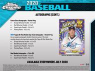 Image for 2020 Topps Chrome Baseball Hobby Jumbo Box