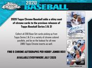 Image for 2020 Topps Chrome Baseball Hobby Jumbo Box