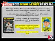 Image for 2020 Topps Heritage Minor League Baseball Hobby Box