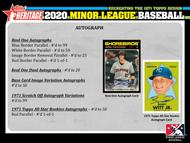 Image for 2020 Topps Heritage Minor League Baseball Hobby Box