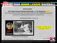 Image for 2020 Topps Heritage Minor League Baseball Hobby Box