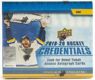 Image for 2019/20 Upper Deck Credentials Hockey Hobby Box (Reed Buy)