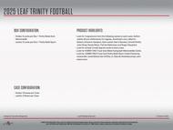 Image for 2025 Leaf Trinity Football Hobby Jumbo Box