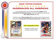 Image for 2022 Topps McDonald's All American Chrome Basketball Hobby Box