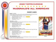 Image for 2022 Topps McDonald's All American Chrome Basketball Hobby Box