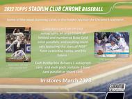 Image for 2022 Topps Stadium Club Chrome Baseball Hobby Box