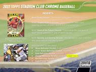 Image for 2022 Topps Stadium Club Chrome Baseball Hobby Box
