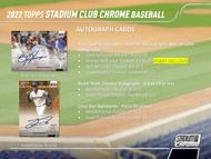 Image for 2022 Topps Stadium Club Chrome Baseball Hobby Box