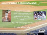 Image for 2022 Topps Stadium Club Chrome Baseball 4-Pack Blaster Box