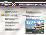 Image for 2023 Topps Chrome Update Series Baseball Hobby Box