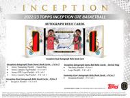 Image for 2022/23 Topps Inception Overtime Elite Basketball Hobby Box