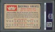 Image for 1960 Fleer Baseball #3 Babe Ruth PSA 5 (EX)