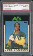Image for 1986 Topps Traded Tiffany #20T Jose Canseco PSA 9 *0428 (Reed Buy)