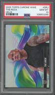 Image for 2025 Topps Chrome WWE The Rock Helix Refractor #HLX-DRJ PSA 10