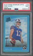 Image for 2018 Panini Optic Josh Allen #154 Rookie Aqua /299 PSA 9