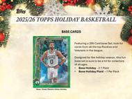 Image for 2025/26 Topps Holiday Basketball Countdown Calendar 8-Box Case