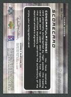 Image for 2003 Upper Deck SP Game Used Tiger Woods Scorecard Signatures Auto