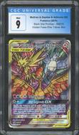 Image for 2019 Pokemon Hidden Fates Moltres & Zapdos & Articuno GX SM210 CGC 9