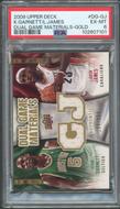 Image for 2009 Upper Deck Kevin Garnett LeBron James Dual Game Materials Gold /150 PSA 6